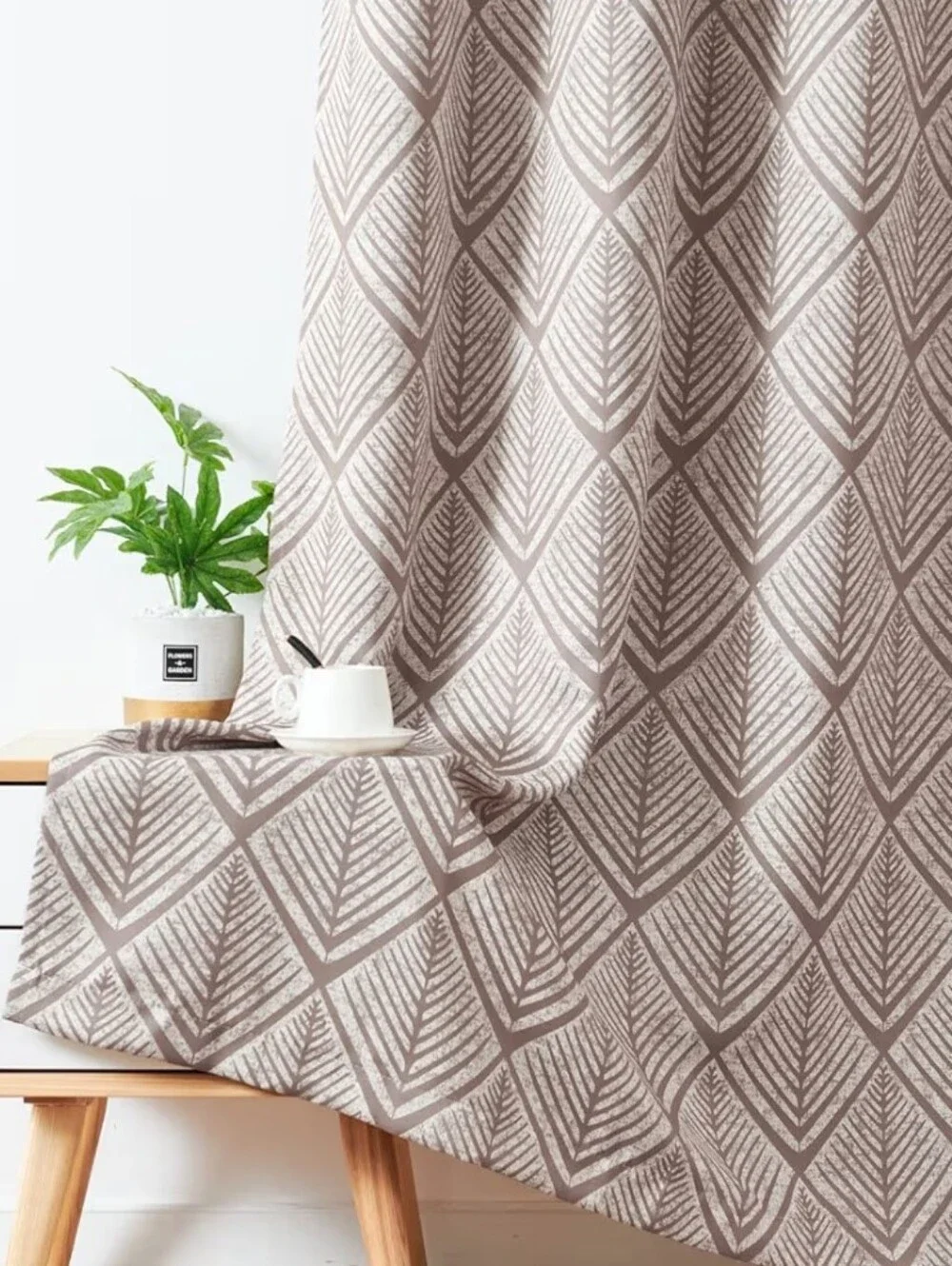 Jinchan NWT 2pk 80% Blackout Geo Bohemian Curtain Panel Pair 50